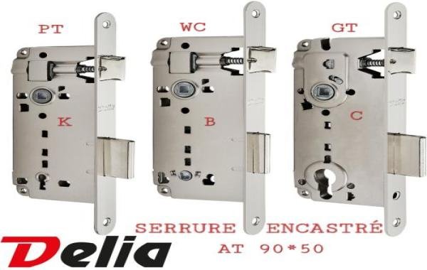 Serrure enc at 50*90 WC SN B DELIA